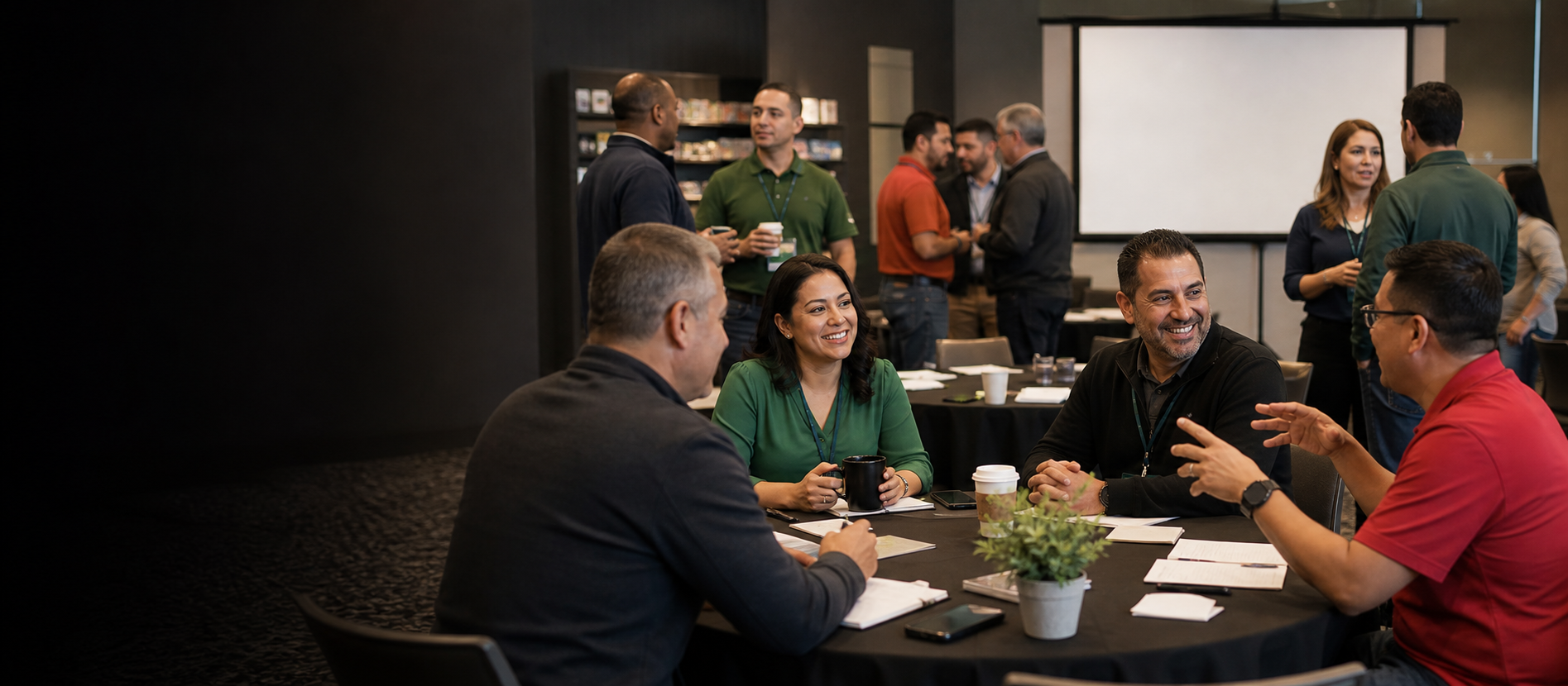 Franchise owners meeting together